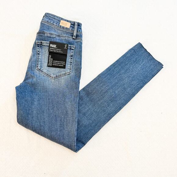 Paige Margot Super High Rise Skinny Button Fly Denim Jeans Size 25 NWT - Picture 6 of 8